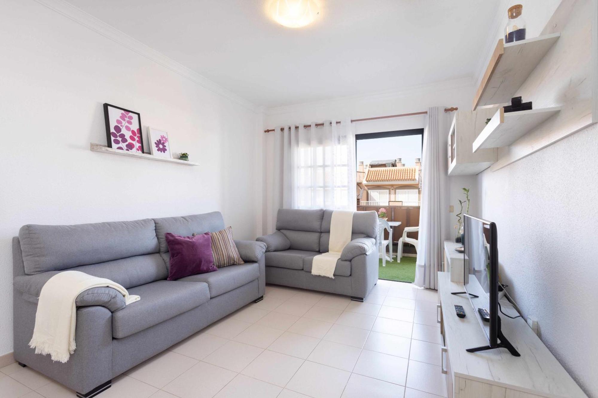 Ferienwohnung Agradable Piso Con Piscina & Playa Terraza Y Wifi Costa Del Silencio Exterior foto